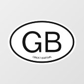 オーバルカスタムカントリーコード略語車 ウィンドウサイン (シート)