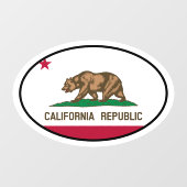 オーバルカリフォルニア州旗のウィンドウの固定 ウィンドウサイン (シート)