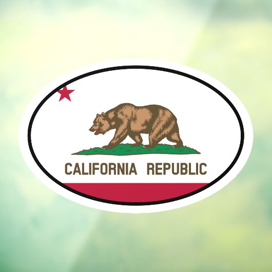 オーバルカリフォルニア州旗のウィンドウの固定 ウィンドウサイン (シート3)