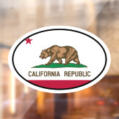 オーバルカリフォルニア州旗のウィンドウの固定 ウィンドウサイン (シート2)