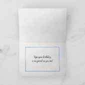 オーバルキルテッドラグ誕生日 カード (内部)