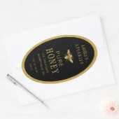 オーバルクイーンラインハニージャールビーアピラ金ゴールドヴィンテージ 楕円形シール (封筒)