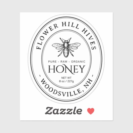 オーバルクイーンラインハニーブラック文字澄んまたはホワイト シール (シート)