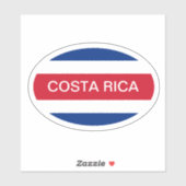 オーバルコスタリカ国旗のビニールカーのシール シール (シート)