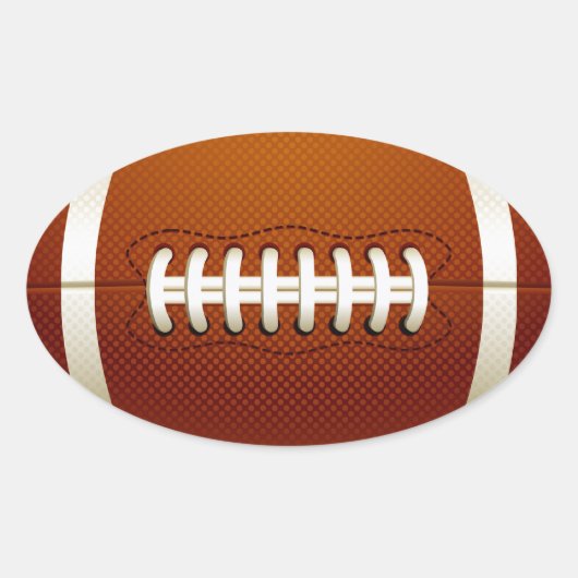 オーバルサッカーステッカー 楕円形シール (正面)