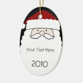 オーバルサンタクロースのクリスマスオーナメント セラミックオーナメント (左)