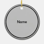 オーバルシルバーカドゥセウスRNナース セラミックオーナメント (裏面)