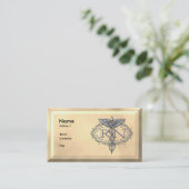 オーバルシルバーRNナース 名刺 (スタンド正面)