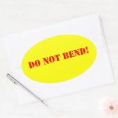 オーバルステッカーを曲げない 楕円形シール (封筒)