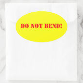 オーバルステッカーを曲げない 楕円形シール (バッグ)