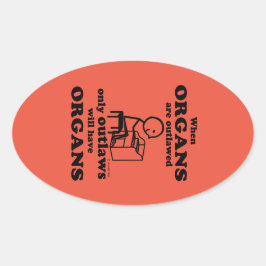 オーバルステッカーを超えた臓器 楕円形シール