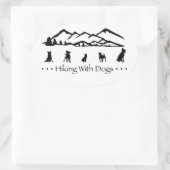 オーバルステッカー付きハイキング 楕円形シール (バッグ)