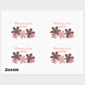 オーバルステッカー以来のカスタマイズ可能な花のママ 楕円形シール (シート)