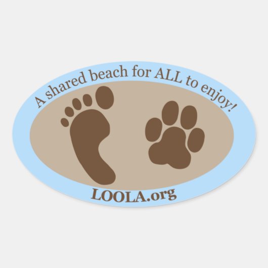 オーバルステッカー： LOOLAorg 楕円形シール (正面)