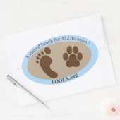 オーバルステッカー： LOOLAorg 楕円形シール (封筒)