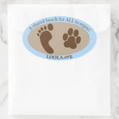 オーバルステッカー： LOOLAorg 楕円形シール (バッグ)