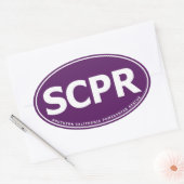 オーバルステッカー – SCPR 楕円形シール (封筒)