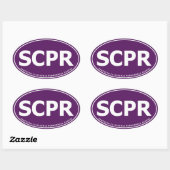 オーバルステッカー – SCPR 楕円形シール (シート)