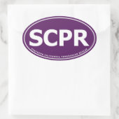 オーバルステッカー – SCPR 楕円形シール (バッグ)