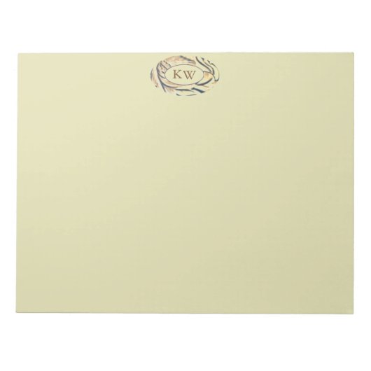 オーバルストライプ-KWメモ帳 ノートパッド (正面)