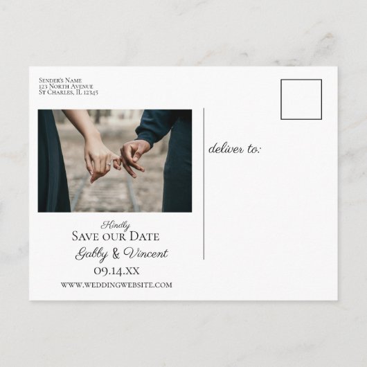 オーバルダイヤモンドリングや輪ホワイトローズウェディング日付を保存 案内ポストカード (裏面)