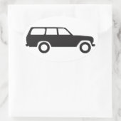 オーバルトヨタランドクルーザー60シリーズアイコンシール 楕円形シール (バッグ)