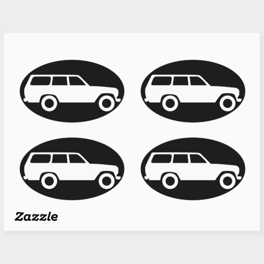 オーバルトヨタランドクルーザー60シリーズアイコンシールB 楕円形シール (シート)