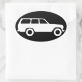 オーバルトヨタランドクルーザー60シリーズアイコンシールB 楕円形シール (バッグ)