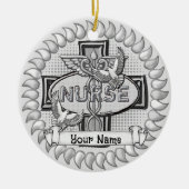 オーバルドヴカスタムナースオーナメント セラミックオーナメント (正面)