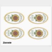 オーバルハニーラベルひまわりクイーンラインジャー 楕円形シール (シート)