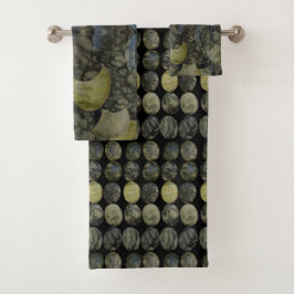 オーバルバンド瑪瑙ジェムストーン4部模様 バスタオルセット