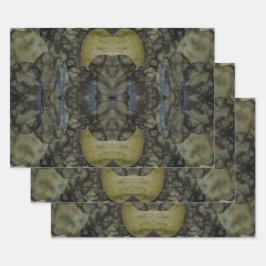 オーバルバンド瑪瑙ジェムストーン4部模様 ラッピングペーパーシート