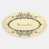 オーバルファンシーヴィンテージフレームのカスタマイズ 楕円形シール (正面)