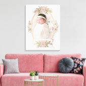 オーバルフェミニンフレームリボンと休日の緑 キャンバスプリント (インサイチュ (リビング))