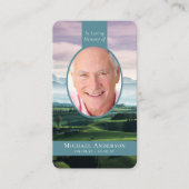 オーバルフォトゴルファー記念祈りの言葉カード コーリングカード (正面)