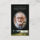 オーバルフォトゴルフコース記念祈りの言葉カード コーリングカード (正面)