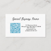 オーバルフォトツリーハートアートマッチングカラーQRコード 名刺 (裏面)