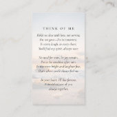 オーバルフォトビーチサンライズメモリアル祈りの言葉カード コーリングカード (裏面)