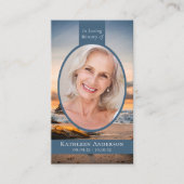 オーバルフォトビーチサンライズメモリアル祈りの言葉カード コーリングカード (正面)