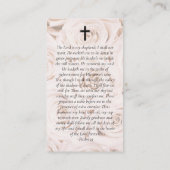 オーバルフォトピンクローゼメモリアル祈りの言葉カード コーリングカード (裏面)