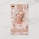 オーバルフォトピンクローゼメモリアル祈りの言葉カード コーリングカード (正面)