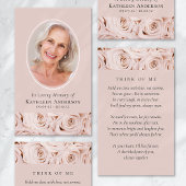 オーバルフォトピンクローゼメモリアル祈りの言葉カード コーリングカード