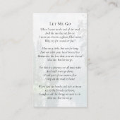 オーバルフォトフォレスト葬儀記念カード コーリングカード (裏面)