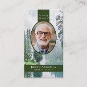 オーバルフォトフォレスト葬儀記念カード コーリングカード (正面)