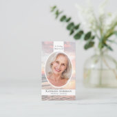 オーバルフォト海サンセット記念祈りの言葉カード コーリングカード (スタンド正面)