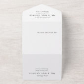 オーバルフォーマルリースモノグラム白黒結婚ズ オールインワン招待状 (外側)