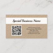 オーバルプロフェッショナル写真QRコードナニー 名刺 (裏面)