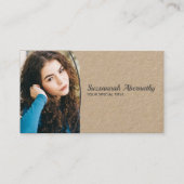 オーバルプロフェッショナル写真QRコードナニー 名刺 (正面)