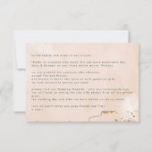 オーバルボホはっきりした抽象芸術モダンリーフィゴールデン写真 サンキューカード (裏面)