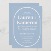 オーバルミニマル結婚式招待状 招待状 (正面/裏面)